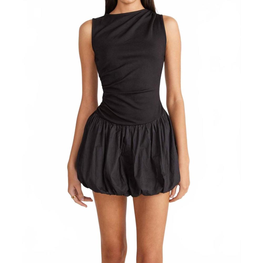 NEW SNDYS. maya bubble mini dress in black